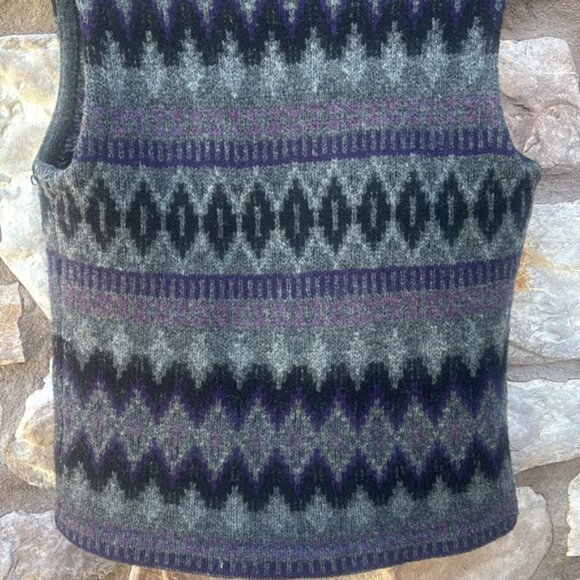 Vintage Lauren Ralph Lauren Lambswool Sweater Vest Small Southwestern Cabin Core - Picture 7 of 10
